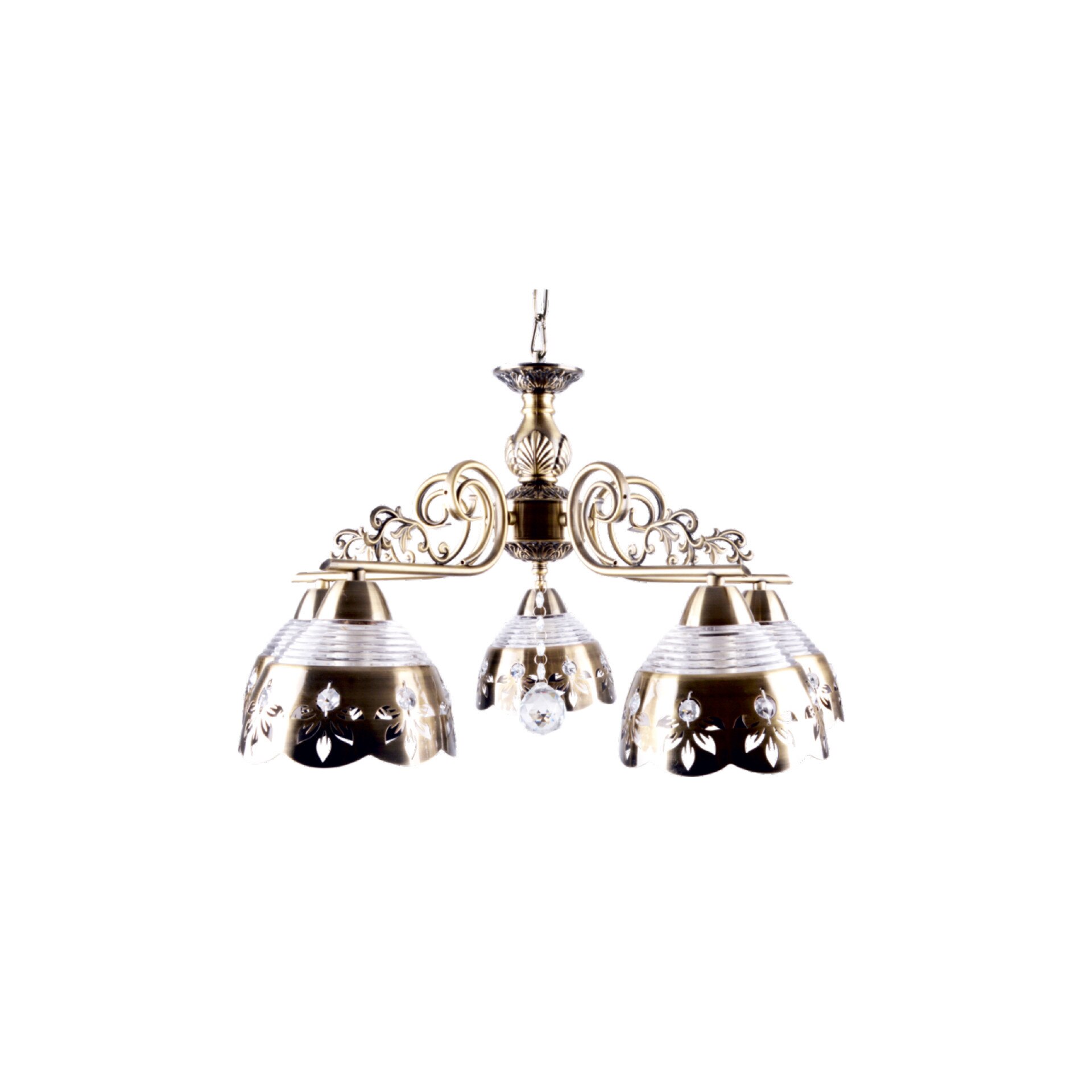 Lustra, bronz satinat, 5xE27, max 60W, IP 20