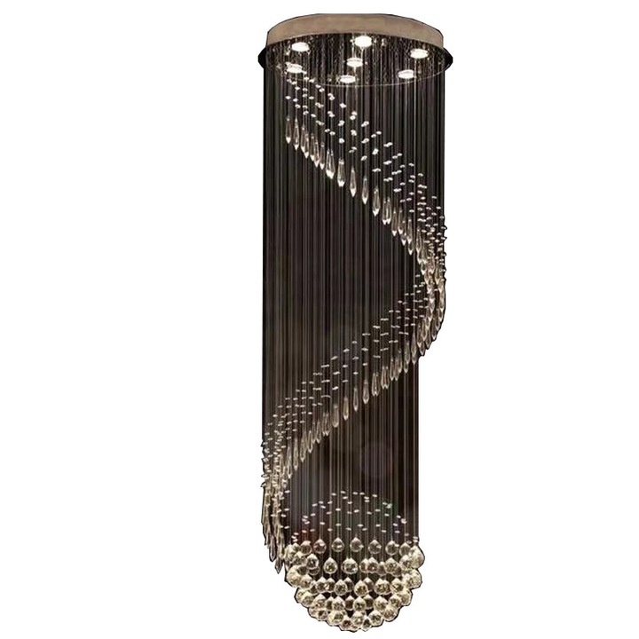 Полилей, LED, Алуминий/Изкуствени кристали, 35 W, 9830, Хром