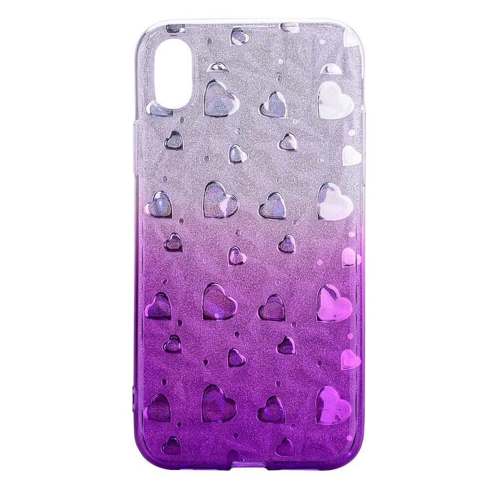 Husa Iphone Xr silicon cu inimioare Mov