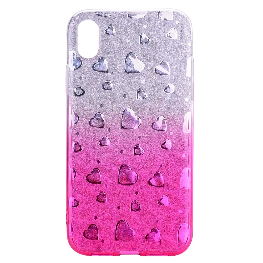 Husa Iphone Xr silicon cu inimioare Roz