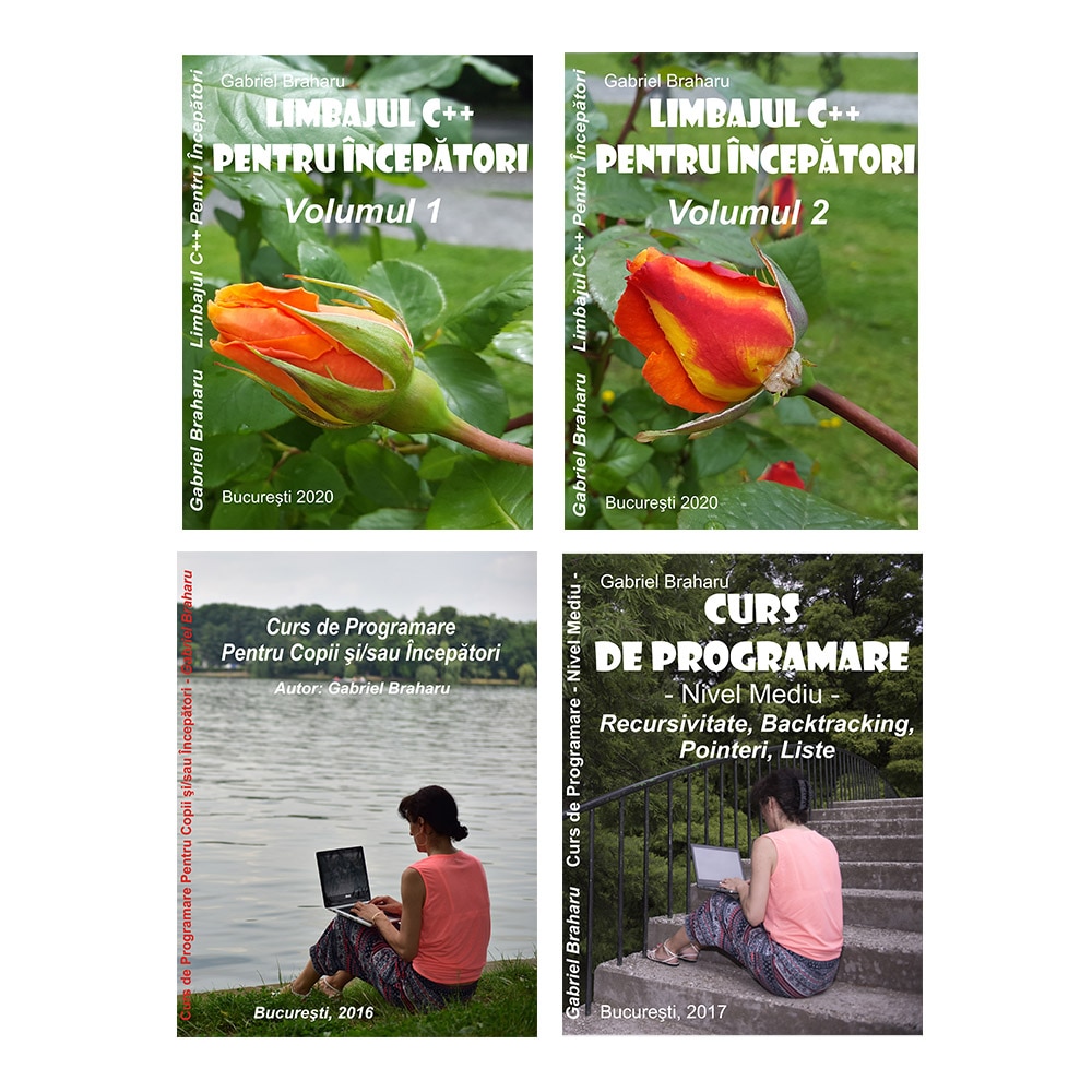 Set de 4 Carti Programare Incepatori, Gabriel Braharu, colectia 