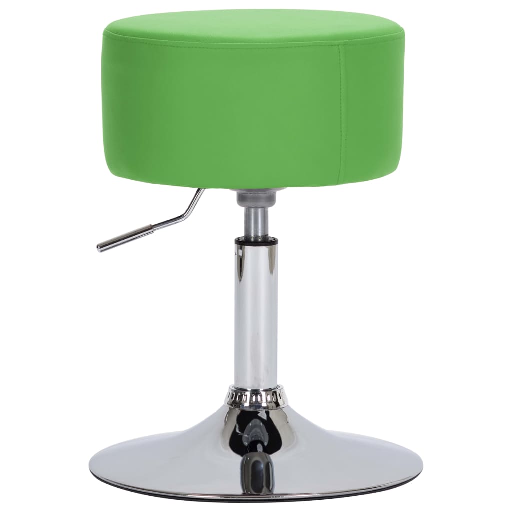 Scaun de bar vidaXL, 33 x (51,5-65,5) cm, Verde, Piele ecologica