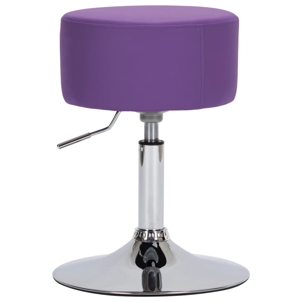 Scaun de bar vidaXL, 33 x (51,5-65,5) cm, Mov, Piele ecologica