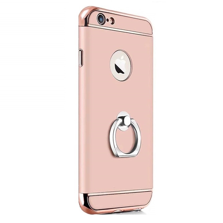 Калъф за Apple iPhone 7 Plus, GloMax 3in1 Ring PerfectFit, Rose-Gold