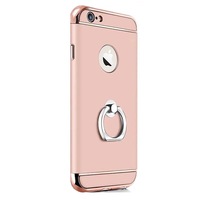 Husa pentru Apple iPhone 6 Plus / 6S Plus, GloMax 3in1 Ring PerfectFit, Rose-Gold