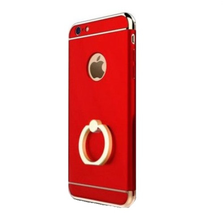 Кейс за Apple iPhone 7 Plus, GloMax 3in1 Ring PerfectFit, Червен