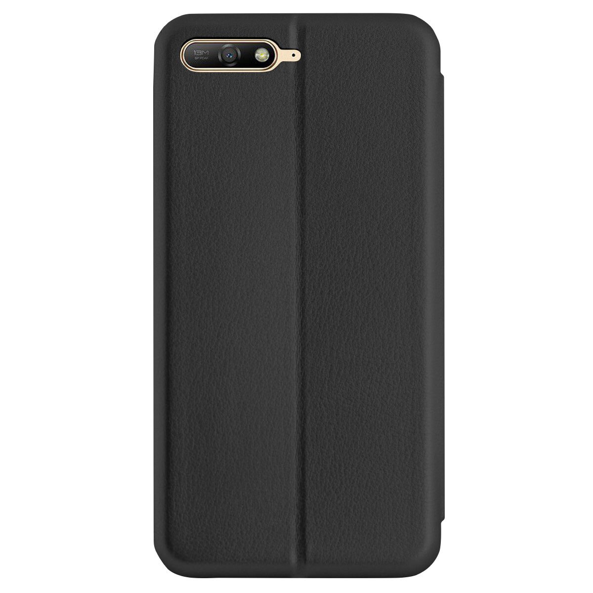 Husa book satinat Huawei Y6 2018, Contakt Neagra