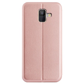 Husa book satinat Samsung Galaxy A6 2018, Contakt Roz Husa book satinat Samsung Galaxy A6 2018, Contakt Roz