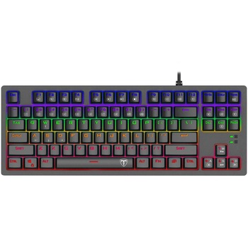 Tastatura gaming mecanica T-Dagger Bali, Iluminare RGB, Switch-uri albastre, Negru Tastatura gaming mecanica T-Dagger Bali, Iluminare RGB, Switch-uri albastre, Negru