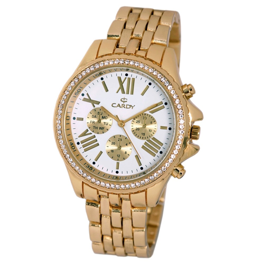 Ceas de dama, CARDY,Analog, Casual, Aliaj 12 mm, Auriu