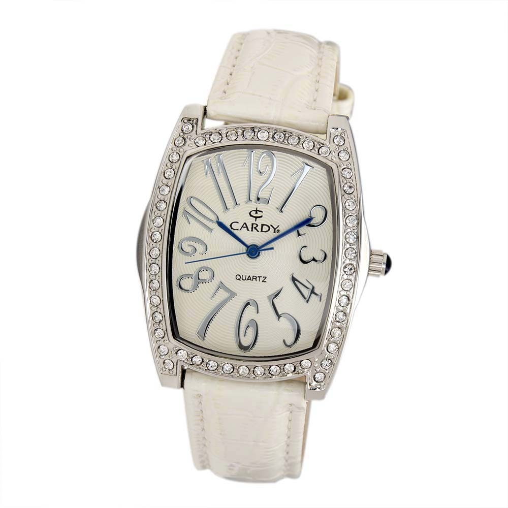 Ceas de dama, CARDY,Analog, Casual, Aliaj 10 mm, Alb