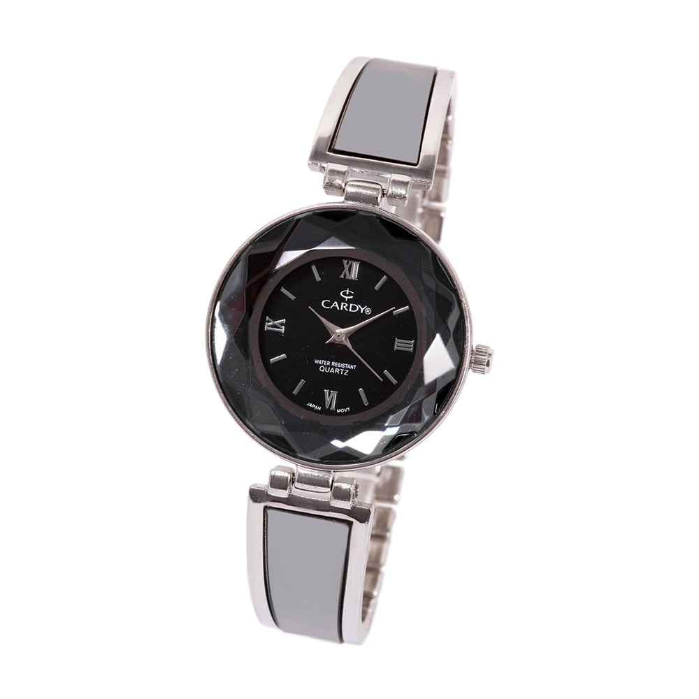 Ceas de dama, CARDY,Analog, Luxury, Aliaj 10 mm, Argintiu,Rotunda