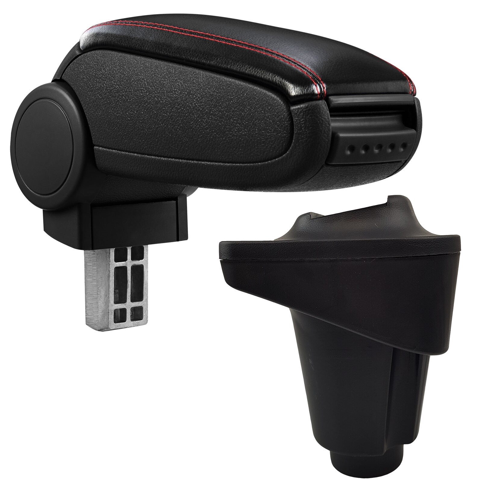 Cotiera auto aVr Fiat 500 L (09.2012-) - negru piele ecologica cu cusatura rosie