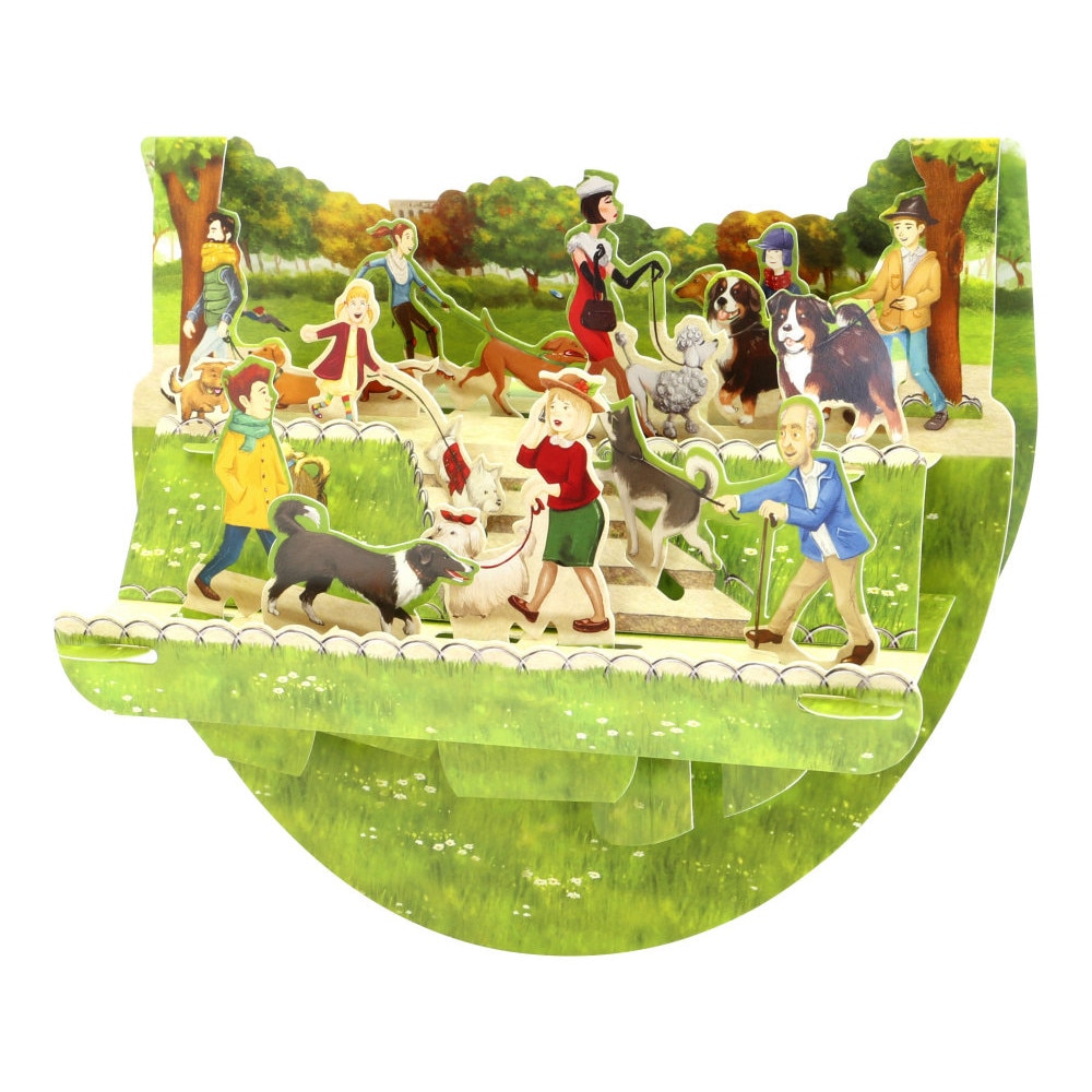 Felicitare 3D Santoro Popnrock - Dog Walking