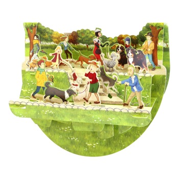 Felicitare 3D Santoro Popnrock - Dog Walking Felicitare 3D Santoro Popnrock - Dog Walking