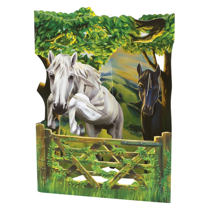 Felicitare 3D Santoro Swing Cards - Jumping Horse
