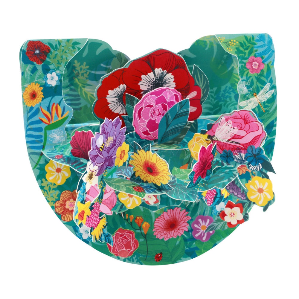 Felicitare 3D Santoro Popnrock - Tropical Flowers