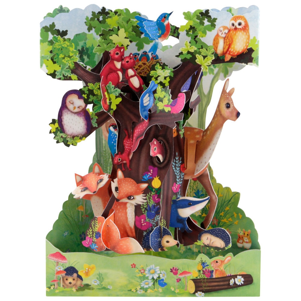 Felicitare 3D Santoro Swing Cards - Forest Animals