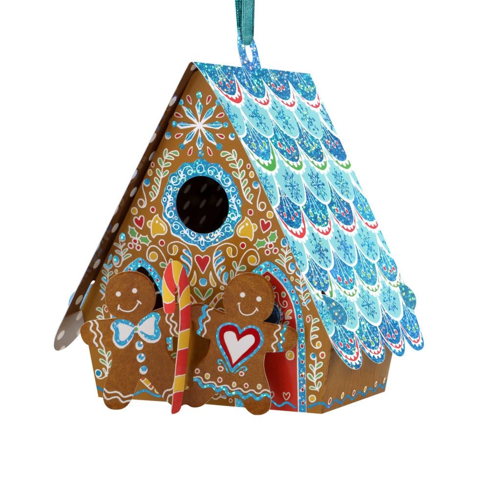 Felicitare 3D Santoro Baubles - Gingerbread House