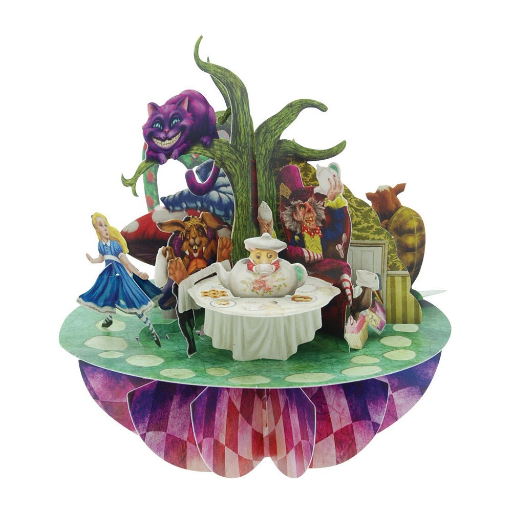 Felicitare 3D Santoro Piruettes - Alice In Wonderland