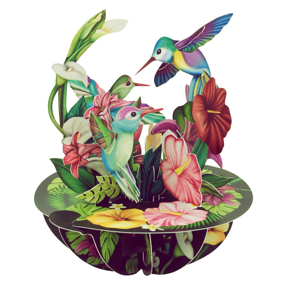 Felicitare 3D Santoro Piruettes - Hummingbirds