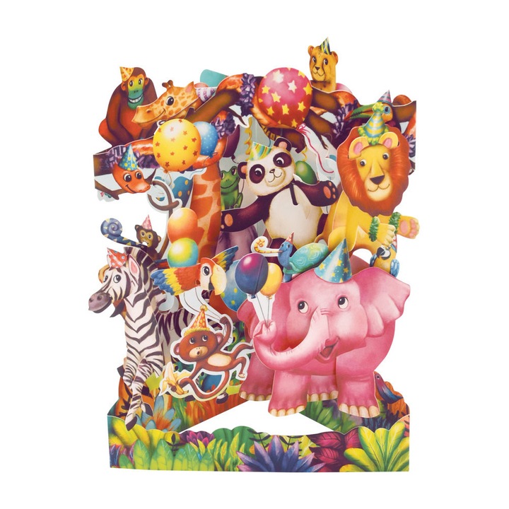 Felicitare 3D Santoro Swing Cards - Animal Party