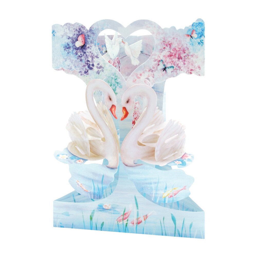 Felicitare 3D Santoro Swing Cards - Swans