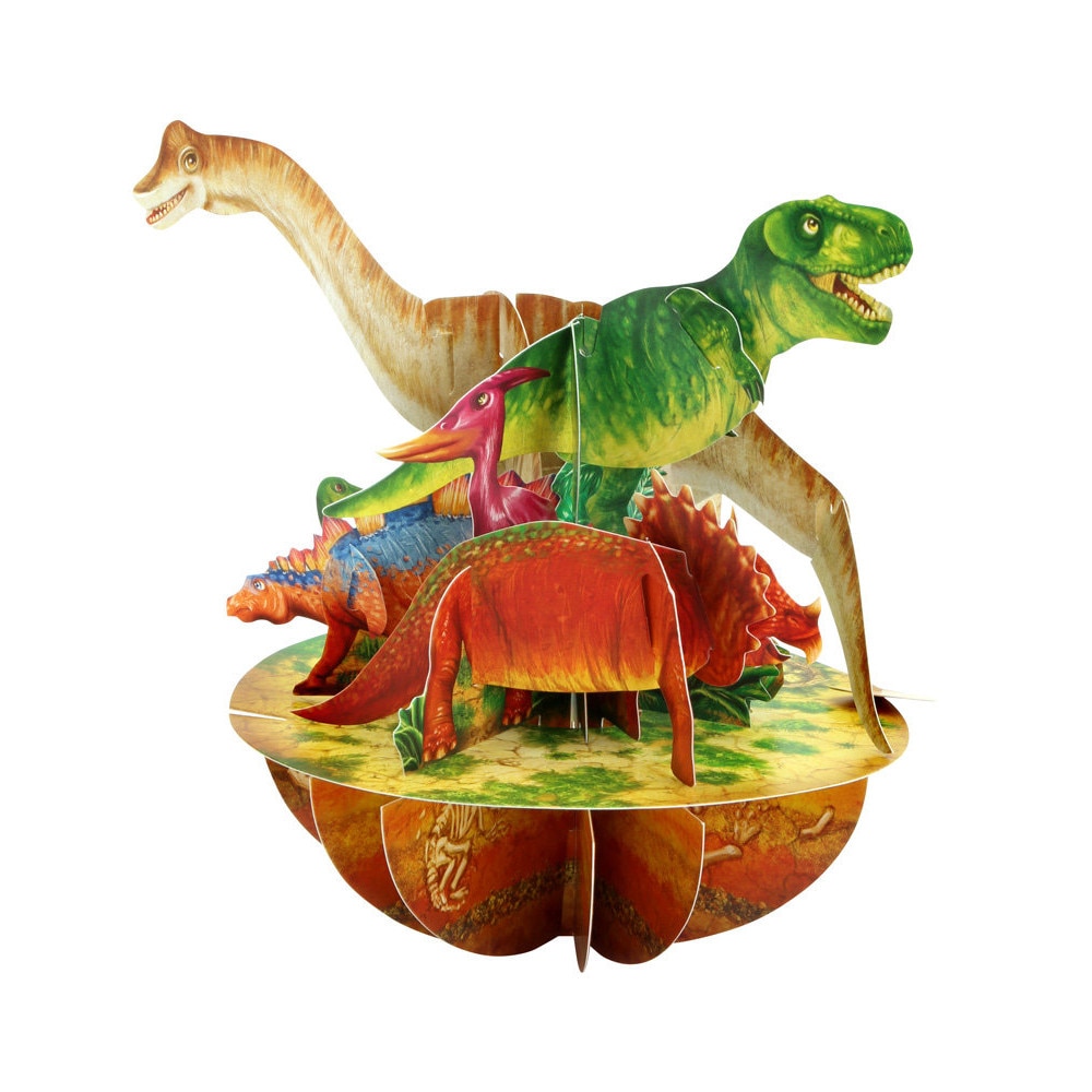 Felicitare 3D Santoro Piruettes - Dinosaurs