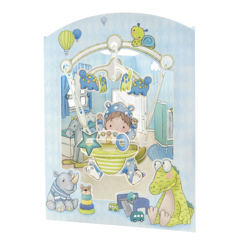 Felicitare 3D Santoro Swing Cards - Baby Boy