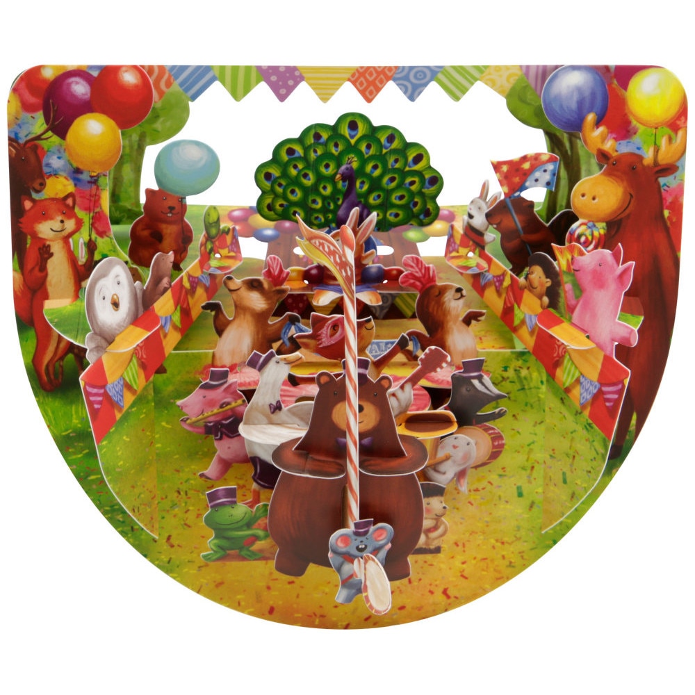 Felicitare 3D Santoro Popnrock - Animal Carnival Street Parade