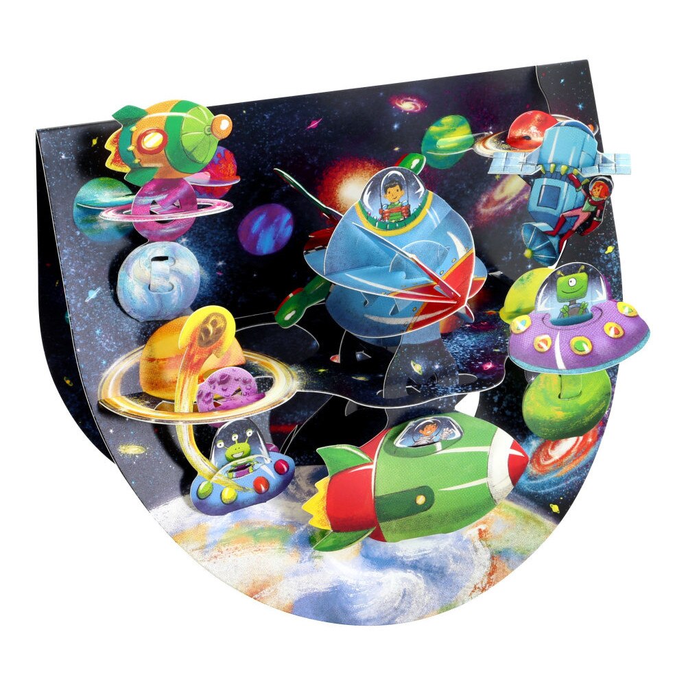 Felicitare 3D Santoro Popnrock - Space