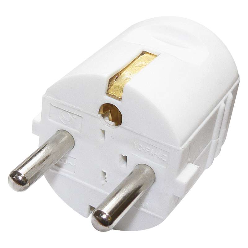 Stecher tata schuko plastic, 250V, alb, Emos P0034