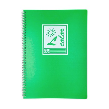 Caiet A4 80 file spirala coperta plastic verde dictando Caiet A4 80 file spirala coperta plastic verde dictando