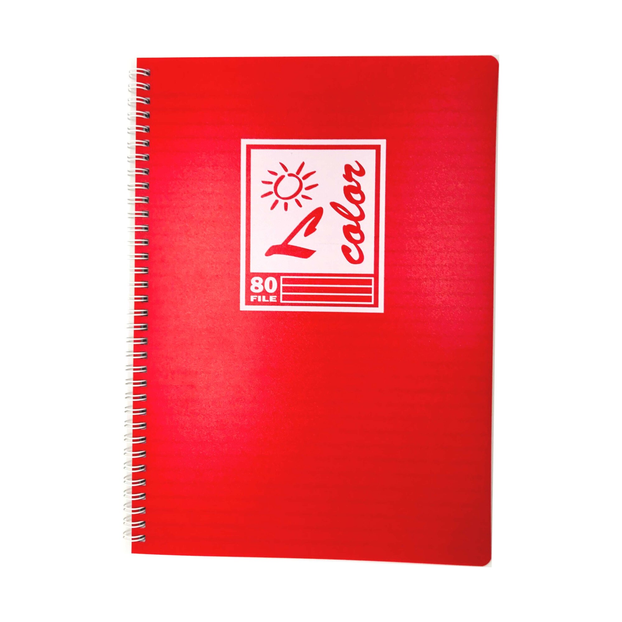 Caiet A4 80 file spirala coperta plastic rosu dictando
