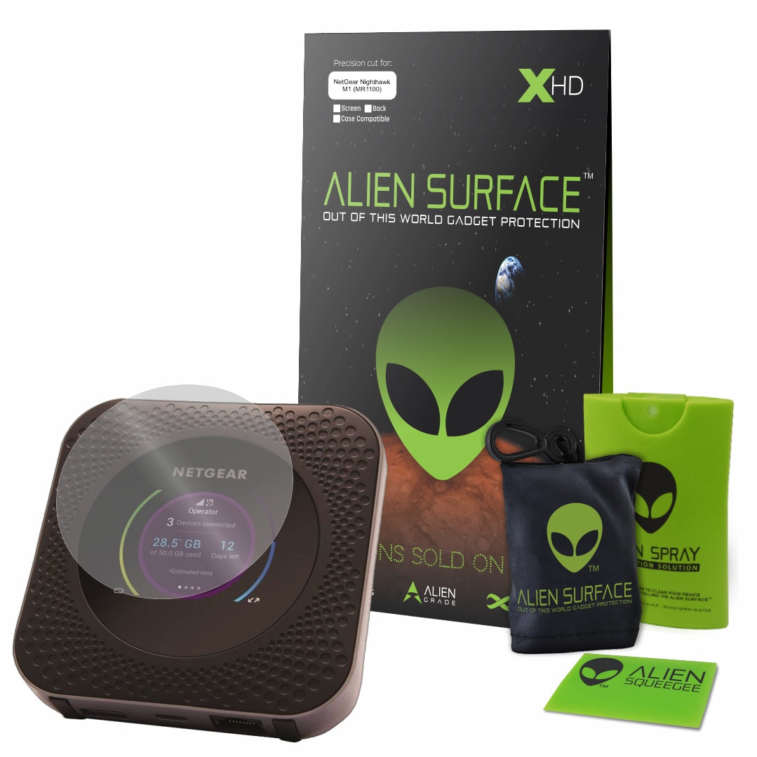 Folie Alien Surface XHD, Router NetGear Nighthawk M1 (MR1100), protectie ecran + Alien Fiber Cadou