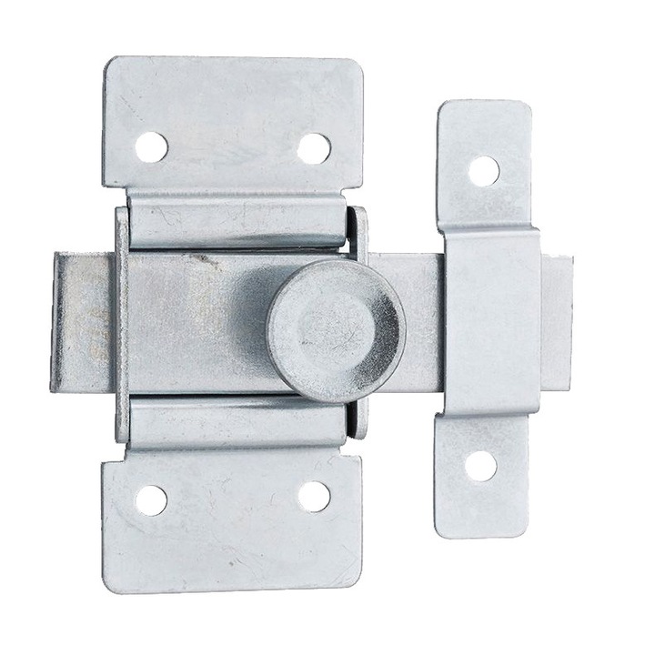 Zavor usa mobilier, aplicat, 40 mm, cu bolt plat, zincat