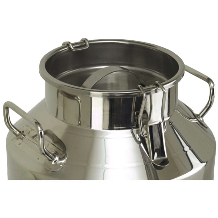 Bidon din inox, Sezer, 40L, cu capac etans, pentru transport lapte, miere