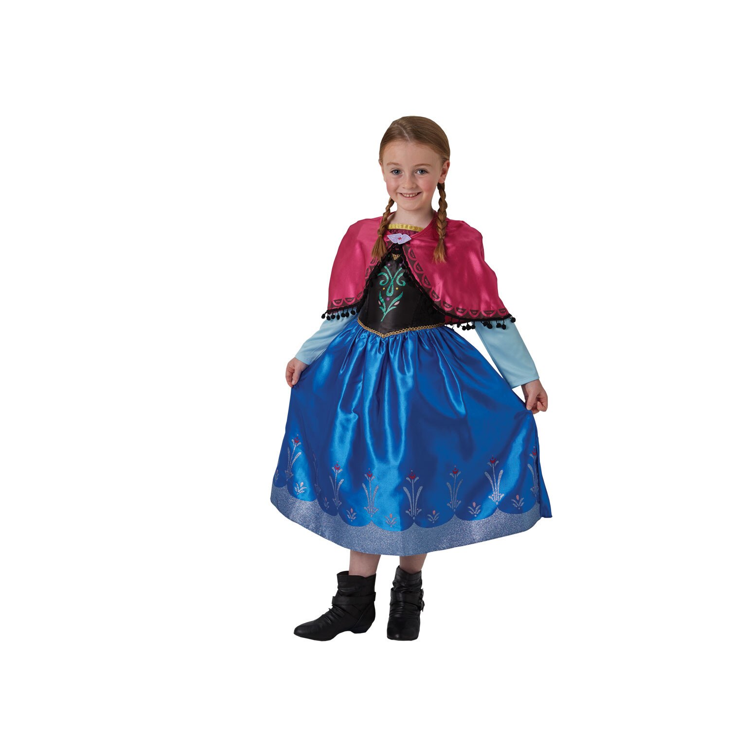 Costum copii Anna Frozen Regatul de Gheata de lux L, 7-8 ani, 128 cm