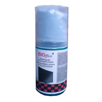Gel de curatare monitoare EVOffice, 200 ml + laveta microfibra Gel de curatare monitoare EVOffice, 200 ml + laveta microfibra