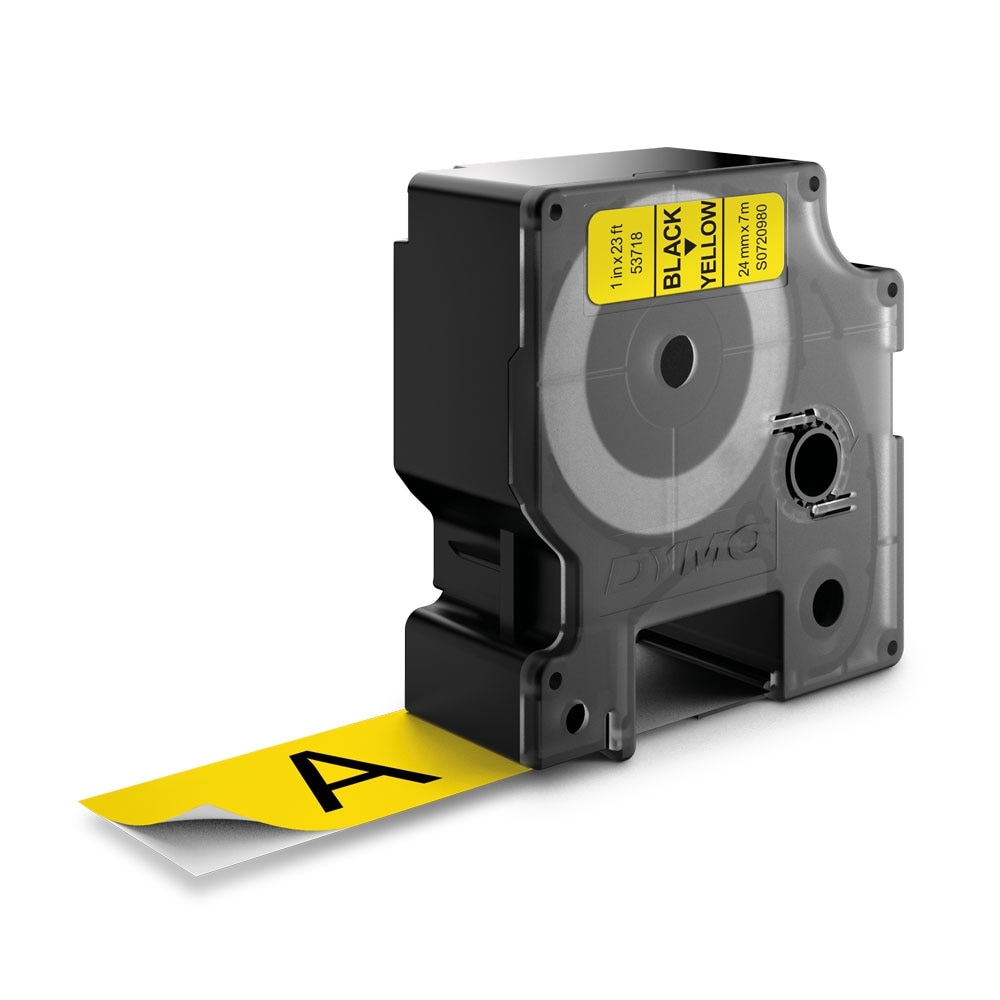 Etichete DYMO LabelManager D1, 24mm x 7m, negru/galben, 53718 S0720980