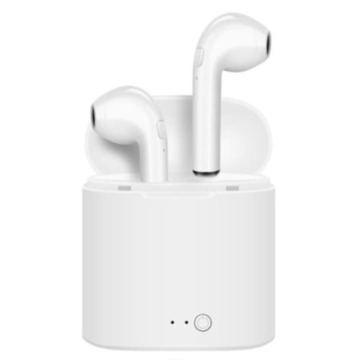 OEM i7s Vezeték Nélküli Fülhallgató in-ear, Bluetooth 5.0, fehér