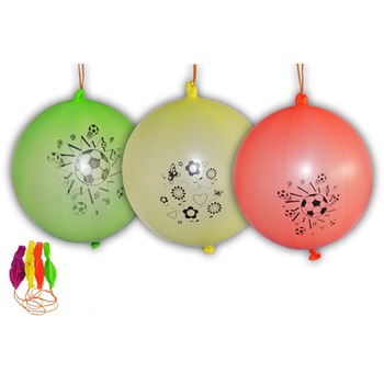 Baloane multicolore, cu elastic, 50 buc/set Baloane multicolore, cu elastic, 50 buc/set