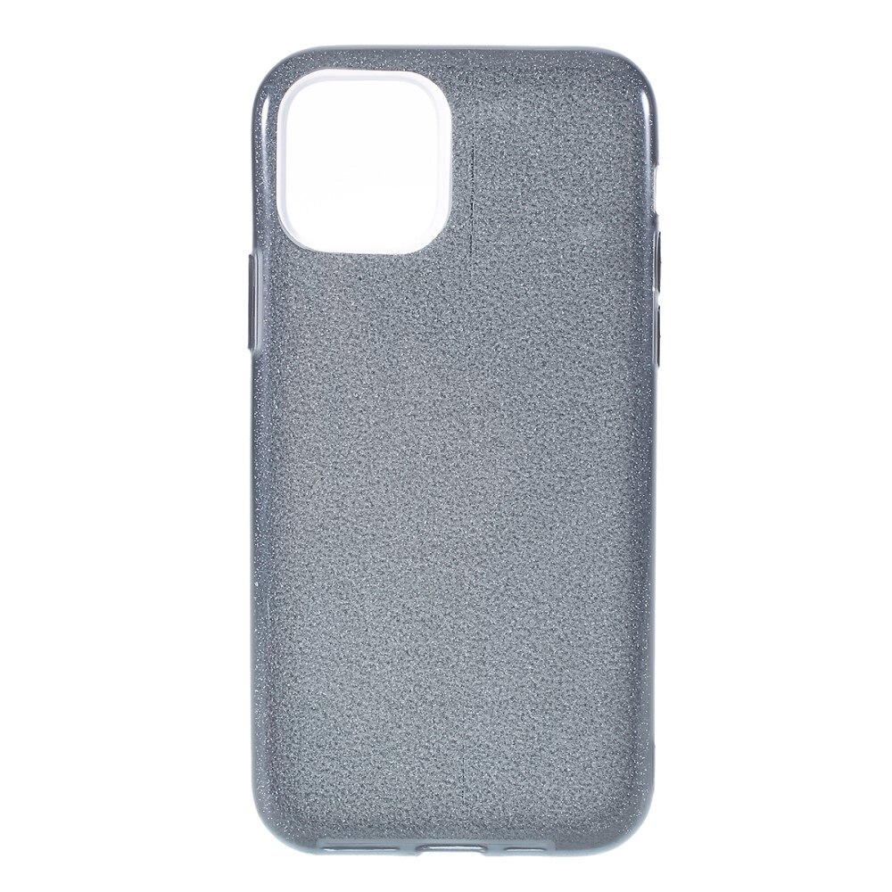 Husa Iphone 11 Pro Max silicon 3 in 1 cu sclipici Negru