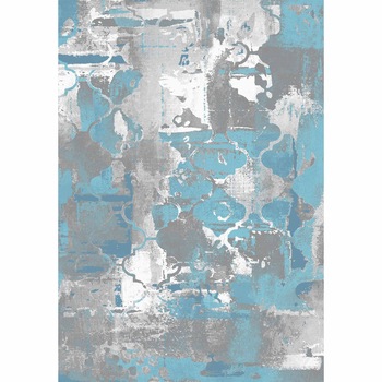 Covor cu print digital Kring Luna, 160x230 cm, 60% bumbac + 40% poliester, Albastru/Gri Covor cu print digital Kring Luna, 160x230 cm, 60% bumbac + 40% poliester, Albastru/Gri