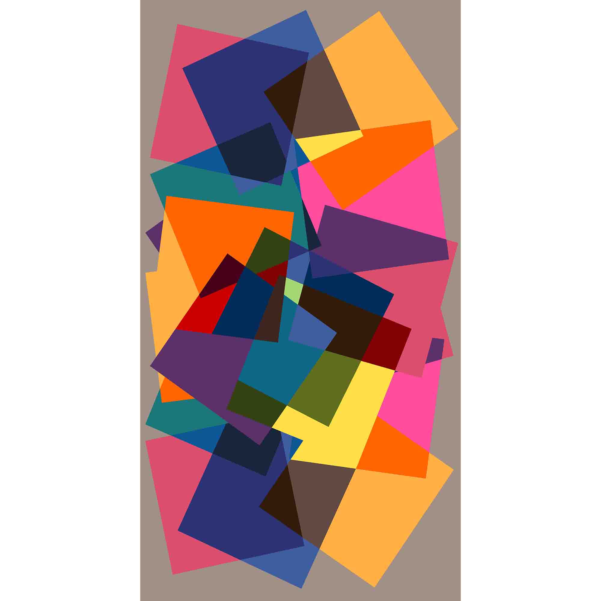 Covor cu print digital Kring Sansa, 80x150 cm, 60% bumbac + 40% poliester, Multicolor