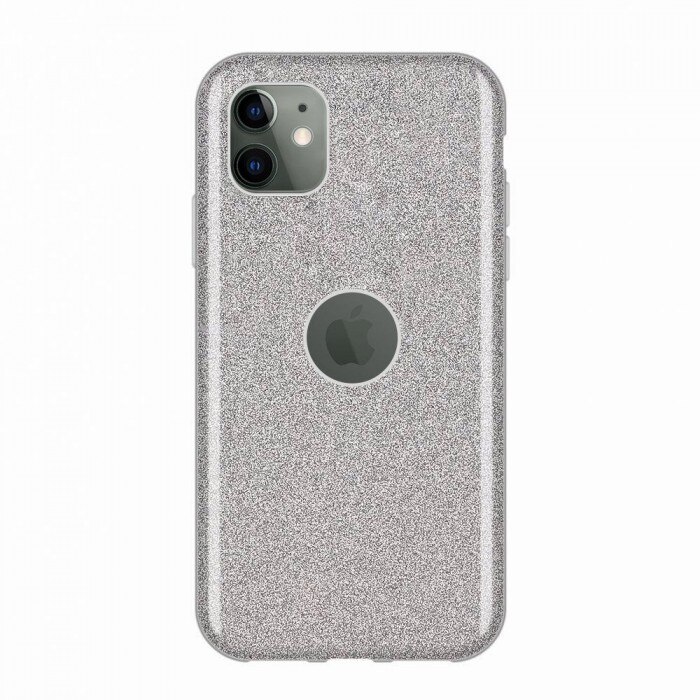 Husa Glitter Wozinsky, Shining Case, iPhone 11, Argintiu