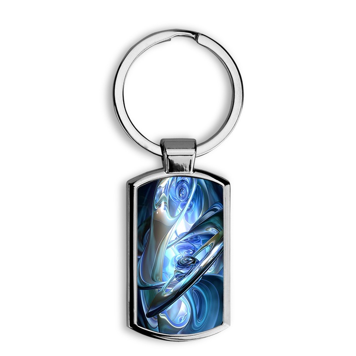 Absztrakt mintás fém kulcstartó 5