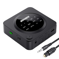 Adaptor Bluetooth 5.0 transmitator si receptor Bluetooth 2 in 1 , aptX HD, aptX LL , Indicator Display , cu cablu optic TOSLINK , compatibil cu TV / PC / Home Cinema