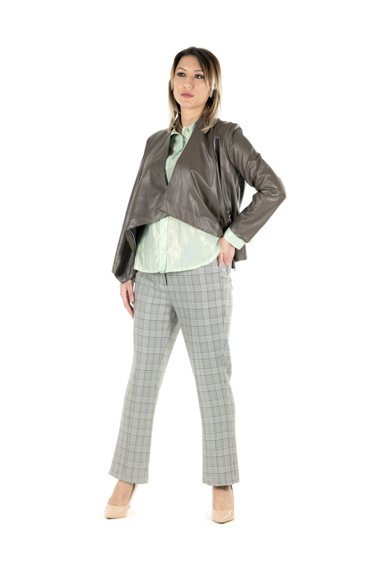 Jacheta Ecocoat Steffboutique , Material 35% bbc, 65% pes, Maron, 38 EU