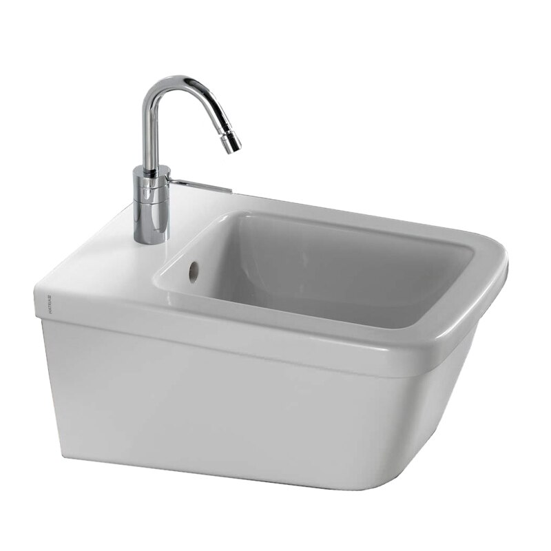 Bideu suspendat dreptunghiular, Hatria, Erika Pro Q , alb